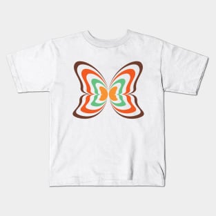 Butterfly Wings 70s Style Retro Psychedelic Op Art Kids T-Shirt